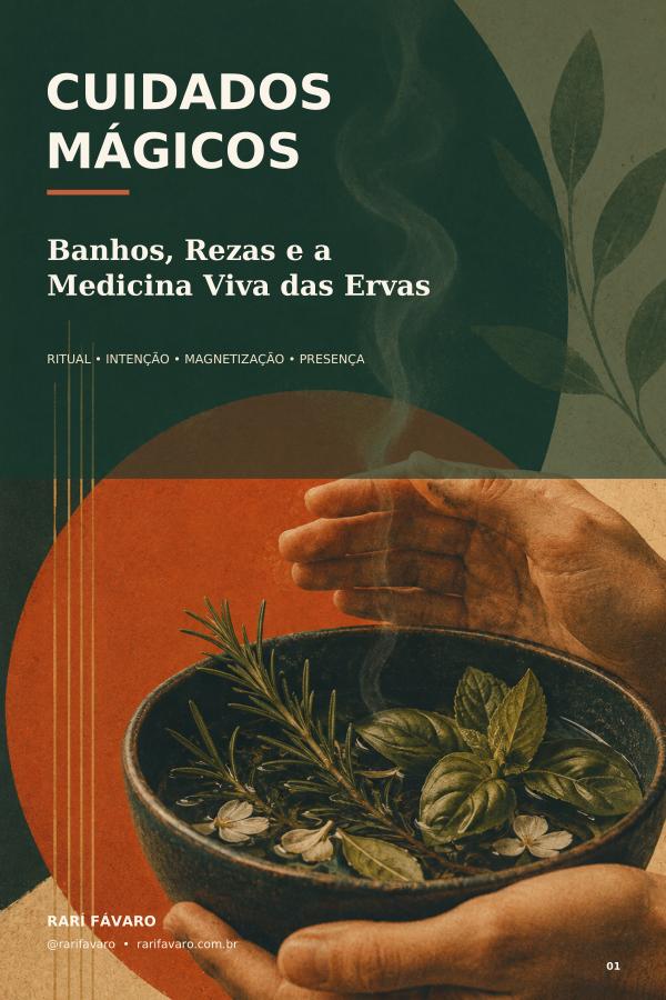 Capa do e-book Cuidados Mágicos — Banhos e Rezas